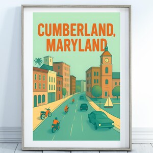Cumberland, Maryland Wall Art, Cumberland Print, Wall Art, Poster Print, Travel Wall Art