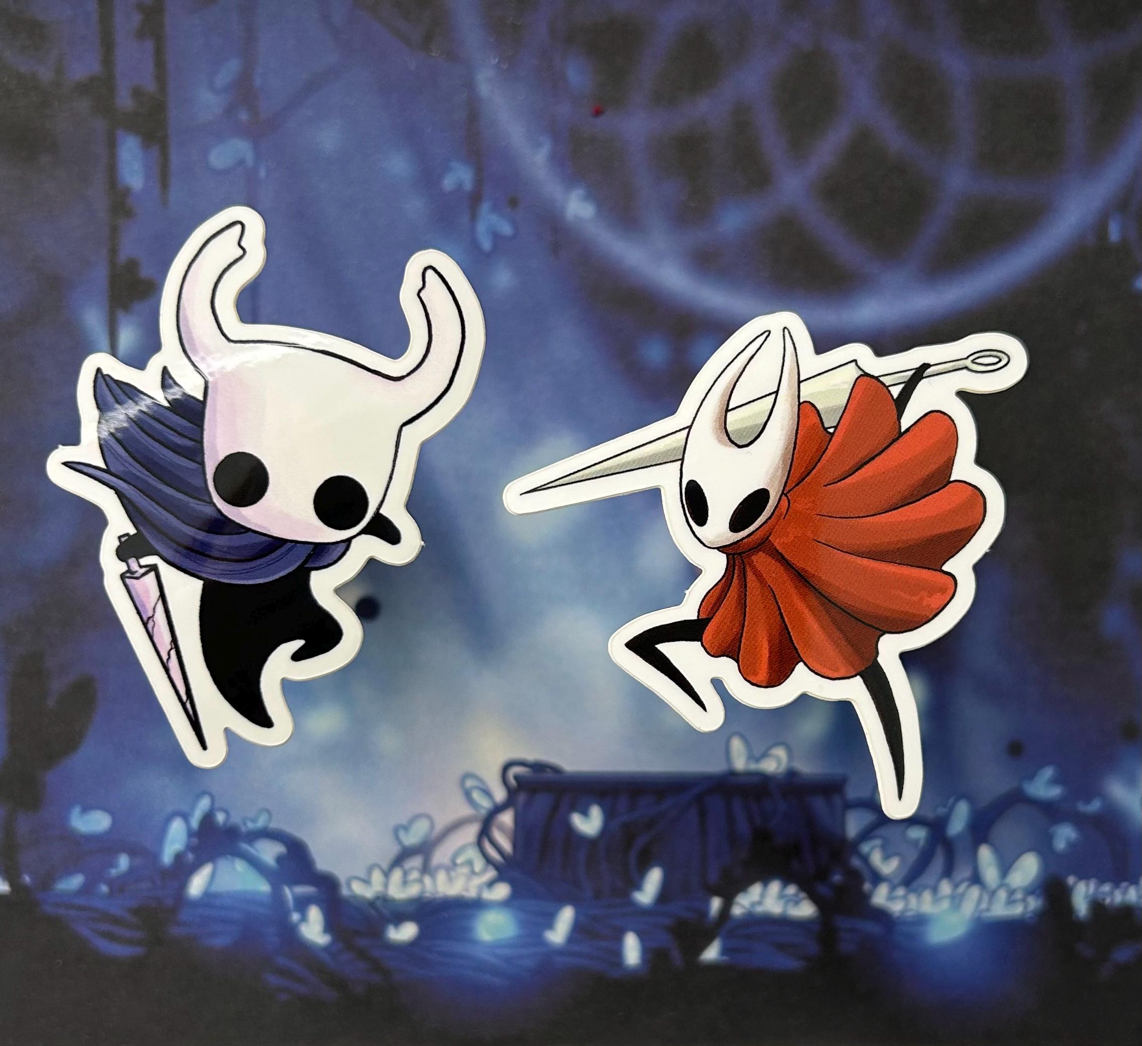 Hollow Knight Vinyl Stickers - the Knight / Hornet | Scratchproof