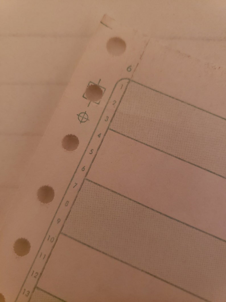 Vintage Rediform Green Bar Dot Matrix Printer Paper 10 Continuous