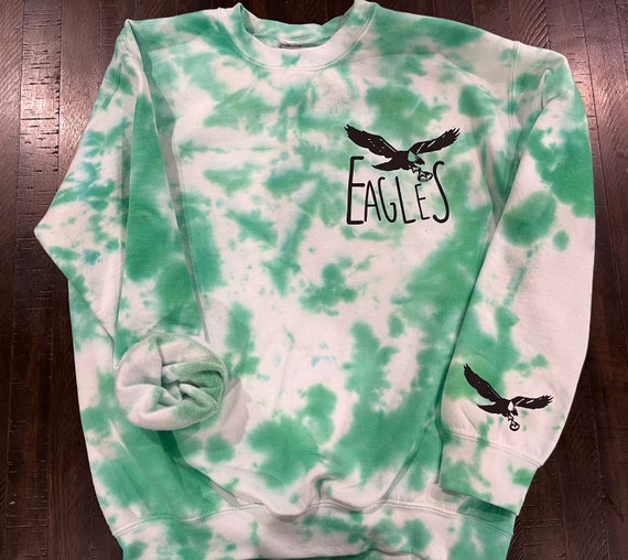 Tie Dye Eagles Crewneck - Etsy