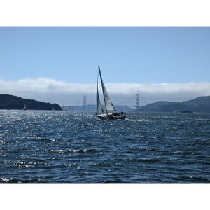Golden Gate Bridge (Sail Boat by Angel Island)
