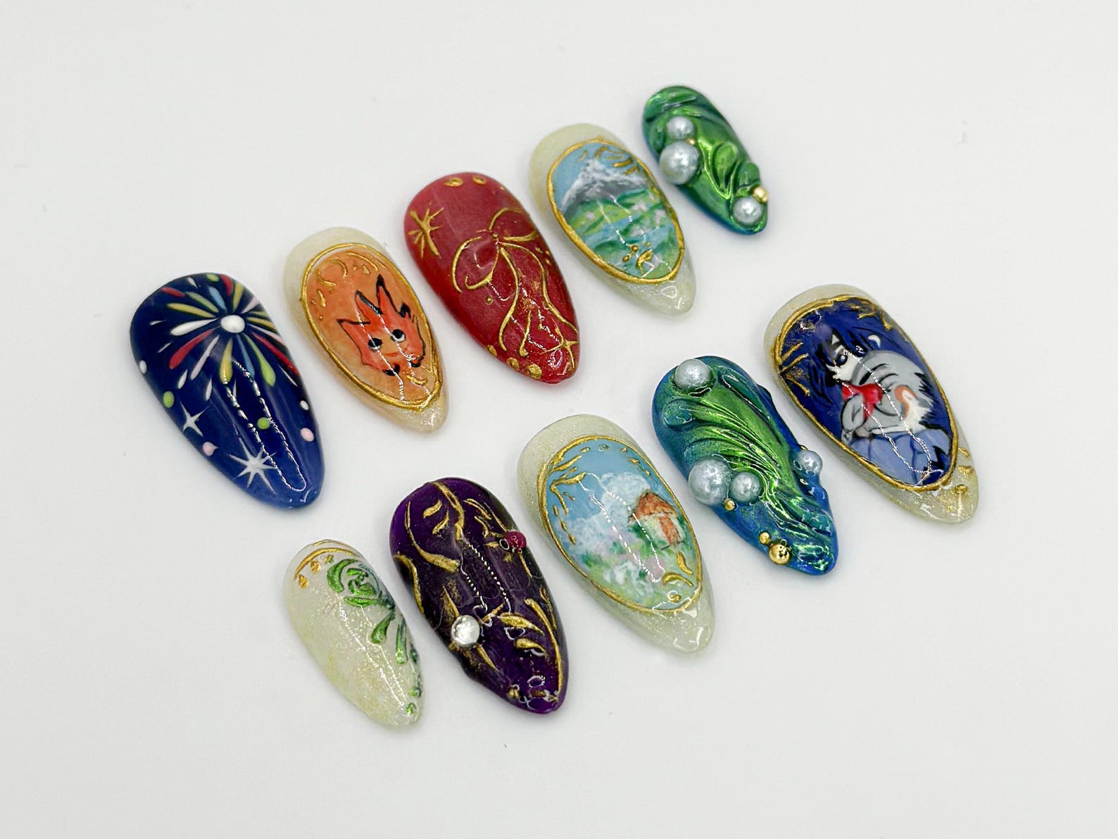 Howl's Moving Castle Press-on Nails | Studio Ghibli Inspired Nail Art