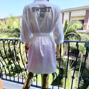 Sweet 16 Robe/ Sweet 16 Customized Robe/Sweet Sixteen/Sweet Sixteen Pjs/Sweet 16 Personalized Robe/Get Ready Robe/PrePhotos Robe/Sweet 16
