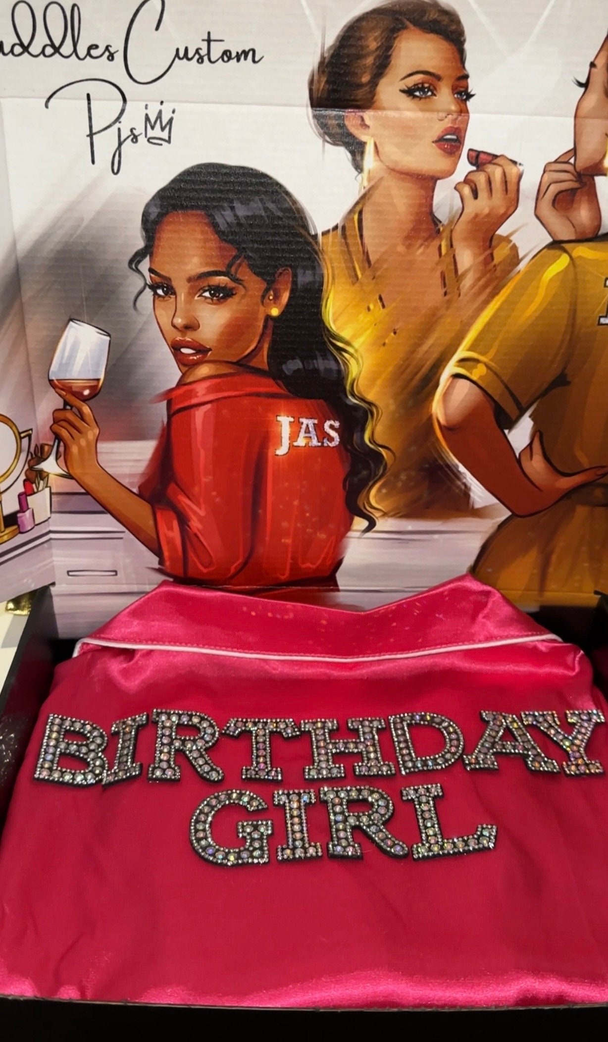 Birthday Girl PJ Set/birthday Outfit/ Birthday Girl Pajamas/rhinestone