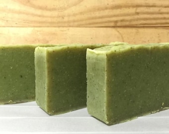 Sapone al muschio marino con moringa e radice di bardana / Saponetta idratante al latte di capra per il corpo / Sapone al muschio marino con moringa