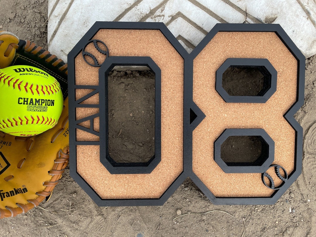 Softball Number Sign Name Gift Sports Jersey Number Decor Softball Sign