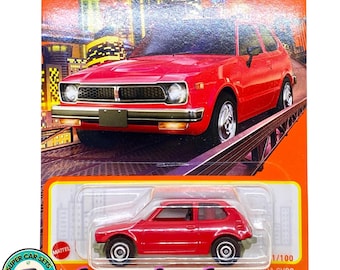 Matchbox 1976 Honda Cvcc-red With Black Interior-mbx Metal Short
