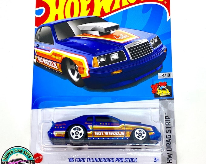 Jual Hot Wheels - 86 Ford Thunderbird Pro Stock Hw Drag Strip Blue Di