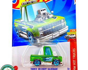 Toon’d ’83 Chevy Silverado (green colour) - Hot Wheels HW Hot Trucks 2023 (1/10)
