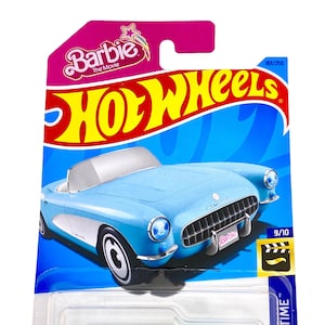 1956 Corvette (Barbie The Movie) (light blue colour) - Hot Wheels HW Screen Time 2023 (9/10)