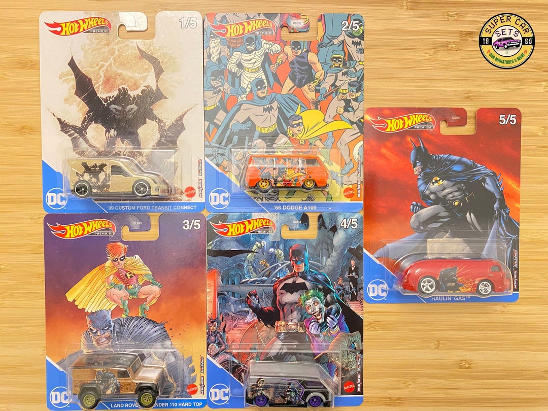 All 5 Hot Wheels - Premium - DC - Batman - Complete Set - 5 of 5