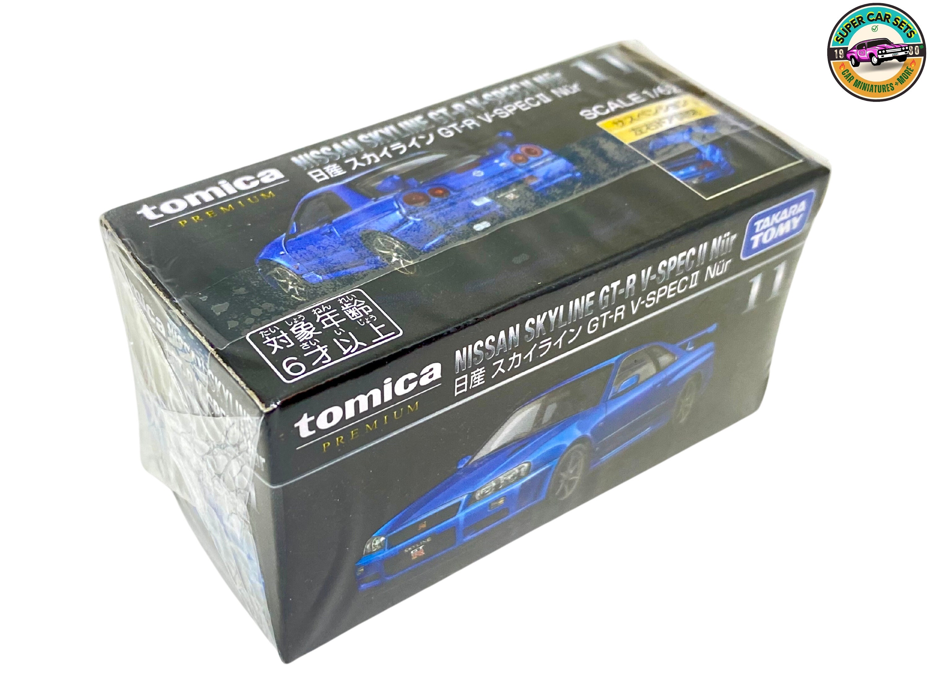 トミカ NISSAN SKYLINE GT-R V-spec II 1/62 Nissan Skyline GT-R V-SPEC II Nür - 1:62 Scale - Tomica
