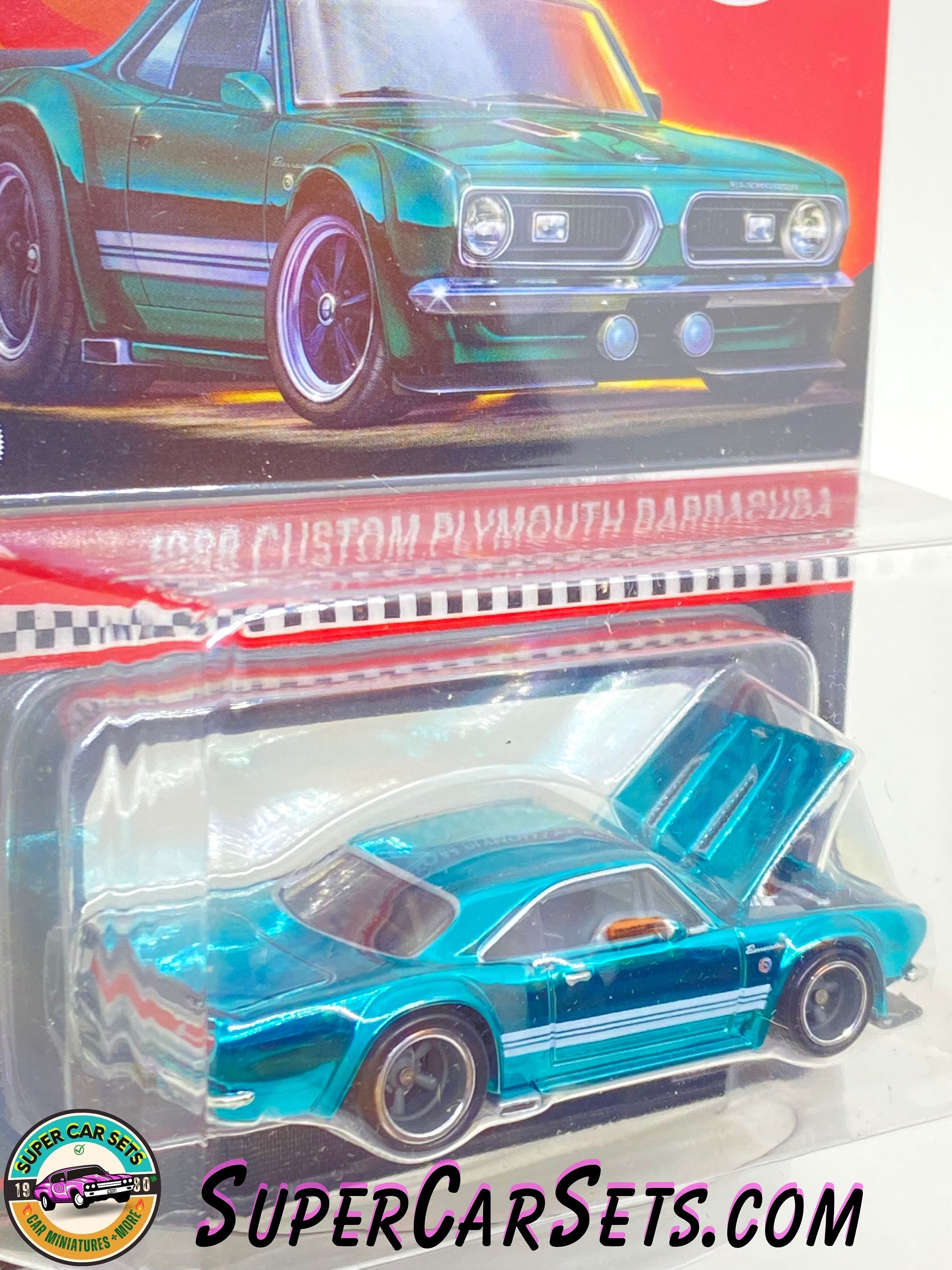 ホットウィール 1968 Custom Plymouth Barracuda 1968 Custom Plymouth Barracuda (metallic blaue Farbe) - Hot Wheels