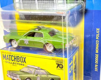 Matchbox 1978 Dodge Monaco Police Car – 1:64 Scale Diecast Vehicle (Blue) - View #11