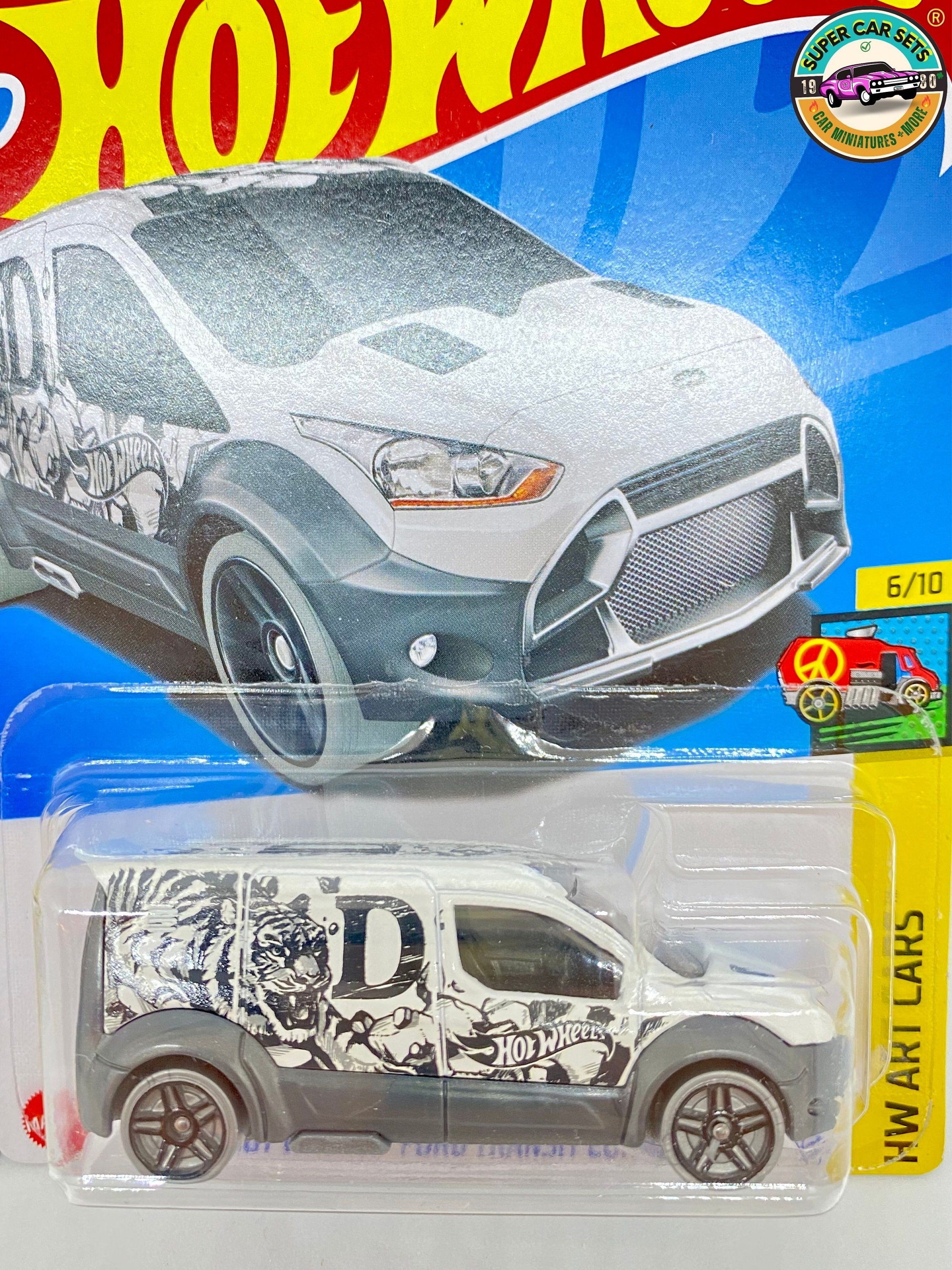 Hot Wheels Ford Transit Connect – HW Art Cars 6/10, Maßstab 1:64, Short Card | Mattel 2023, Für Sammler & Kinder Ab 3