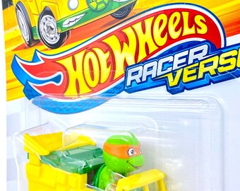 Hot Wheels GJV11 TMNT Michelangelo Midnight Otto 2/5 – Voiture Collector Tortues Ninja