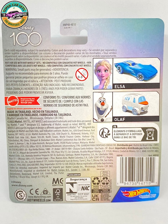 Hot Wheels Character Cars - Disney 100 Years - Frozen - Olaf - Etsy
