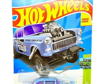 55 Chevy Bel Air Gasser (light Blue Colour) - Hot Wheels HW
