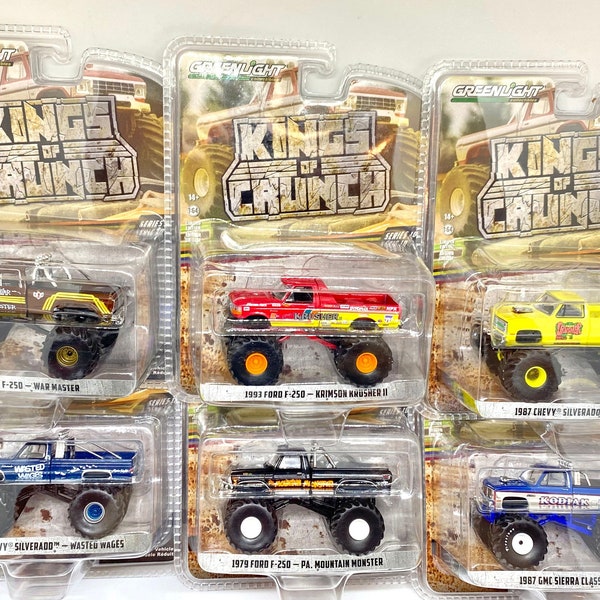 All 6 trucks from Greenlight Kings of Crunch - Complete Set - 6 of 6 trucks
