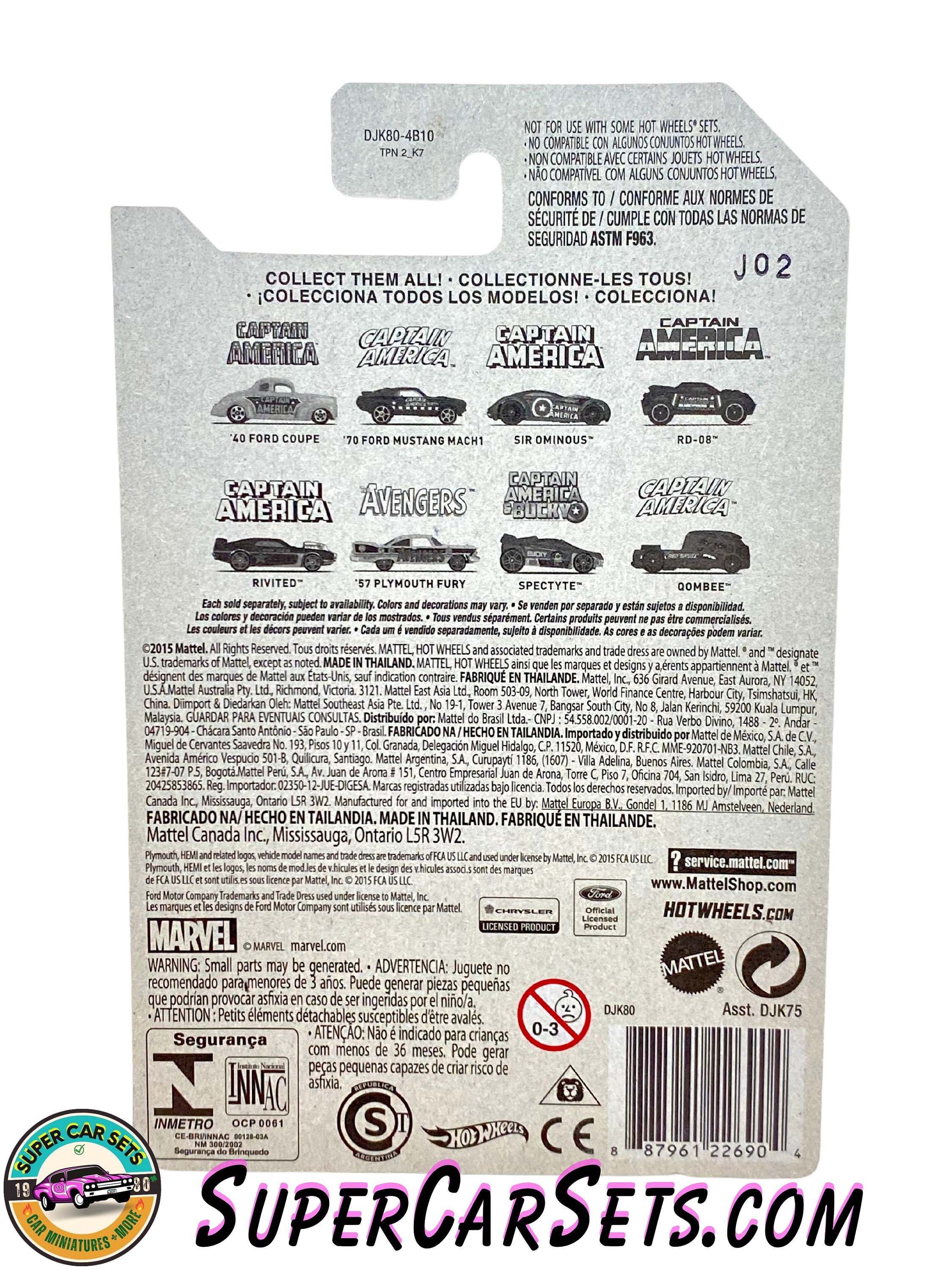 Hot Wheels Captain America 1970 Ford Mustang Mach 1 – Die-Cast Collectible Car