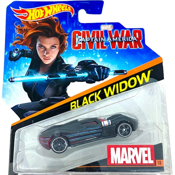 Marvel (#18) Black Widow (Captain America - Civil War) - Hot Wheels