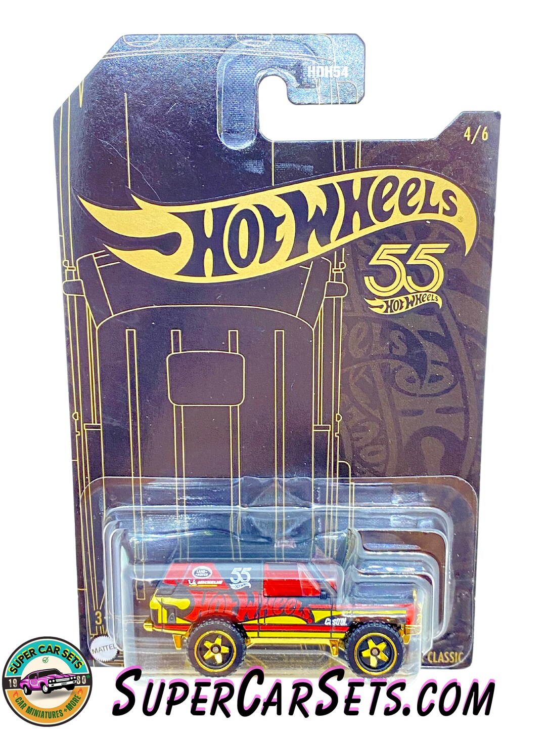 Hot Wheels 55 Aniversario 4/6 - Range Rover Classic Color Negro Con Dorado Y Rojo Hot Wheels 55 Aniversario 4/6 - Range Rover Classic Color Negro Con Dorado Y Rojo