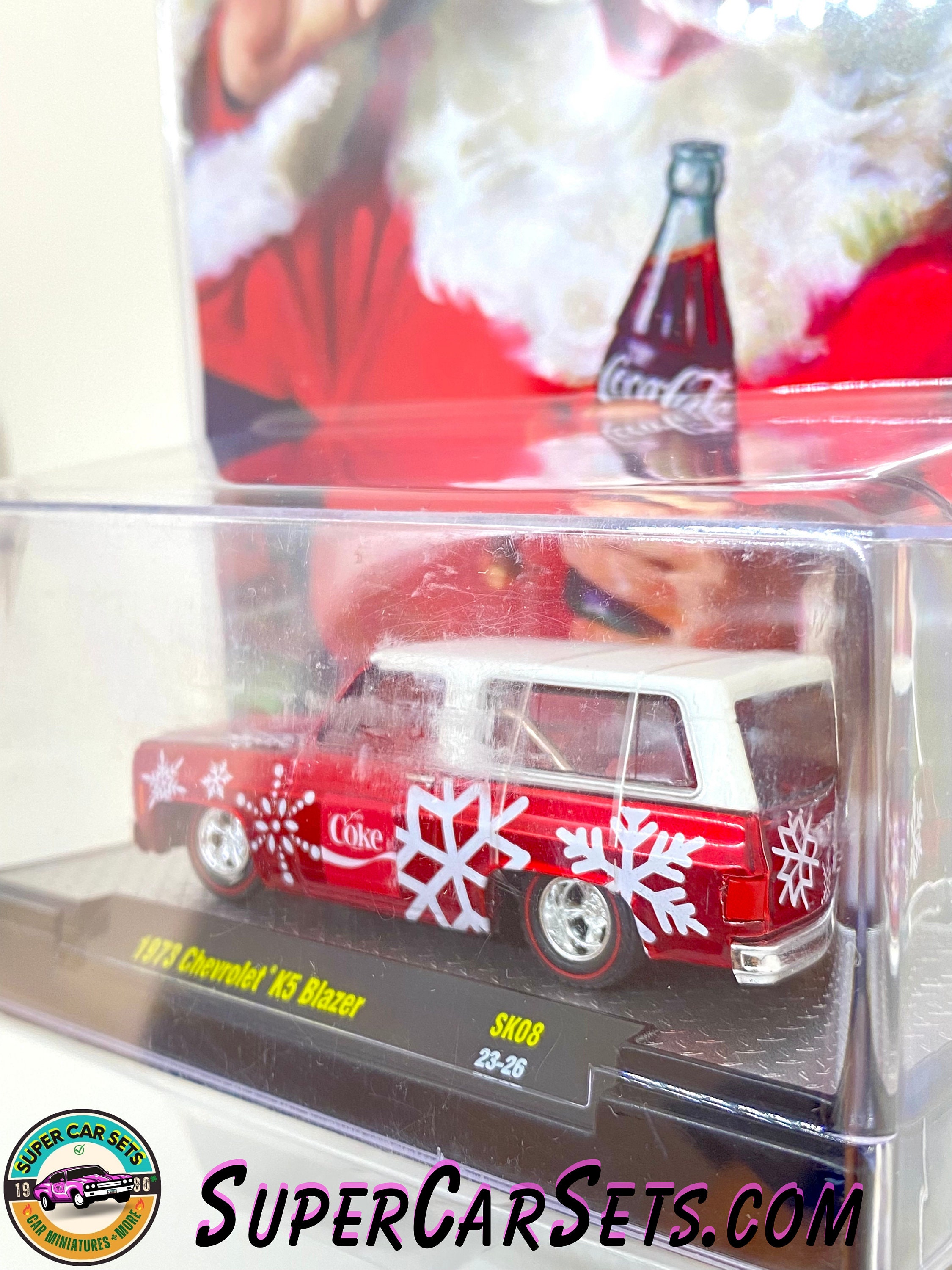 M2マシーン　コカ・コーラ　 1973 シボレー K5 ブレーザー M2 MACHINES 2023 CHRISTMAS 1973 CHEVY K5 BLAZER SQUAREBODY