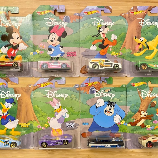 All 8 Hot Wheels - Disney - Mickey 90 Years Anniversary - Complete Set - 8 of 8 cars