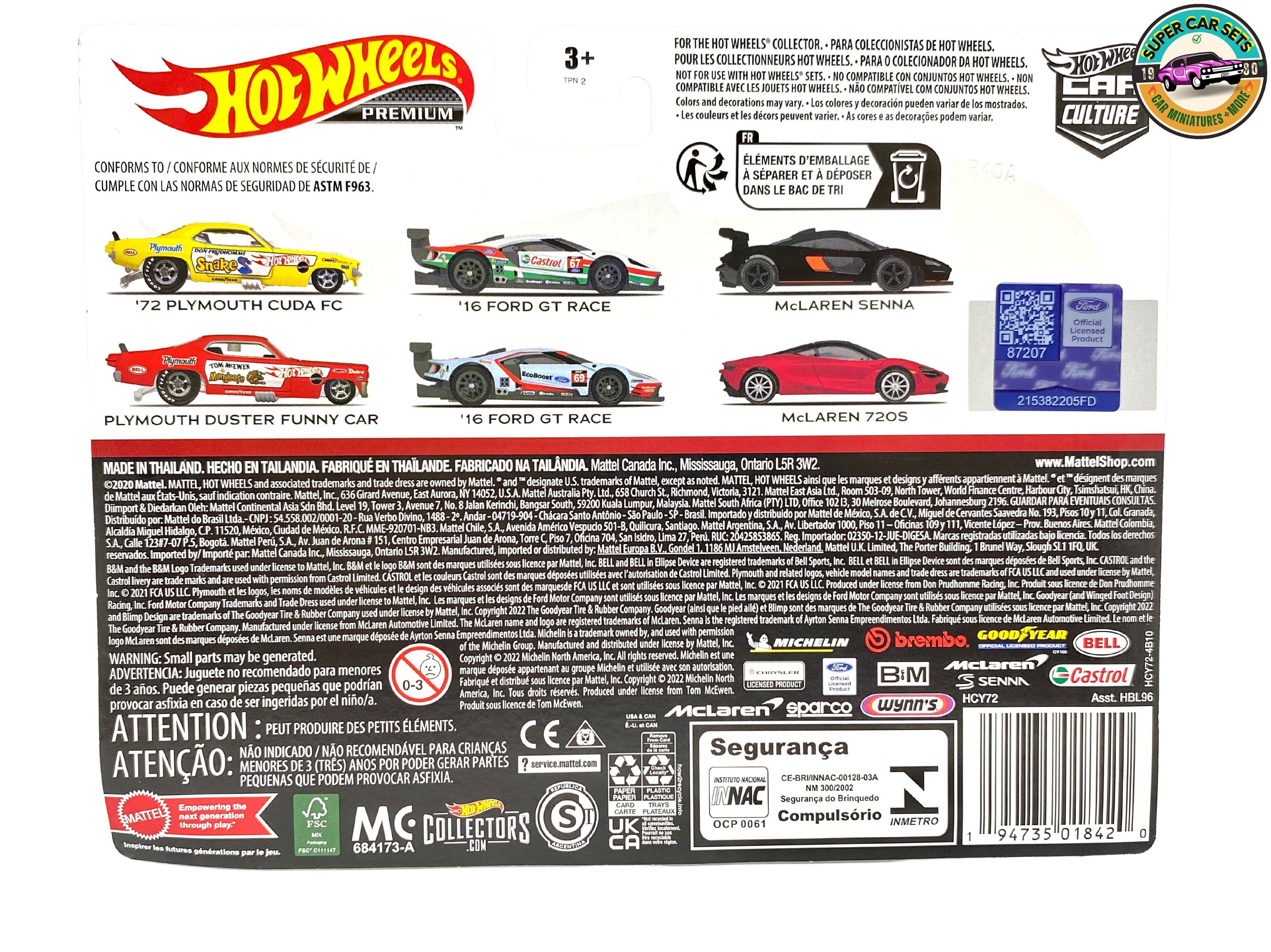 2台パック - '16 Ford GT Race + '16 Ford GT Race - ホットウィール