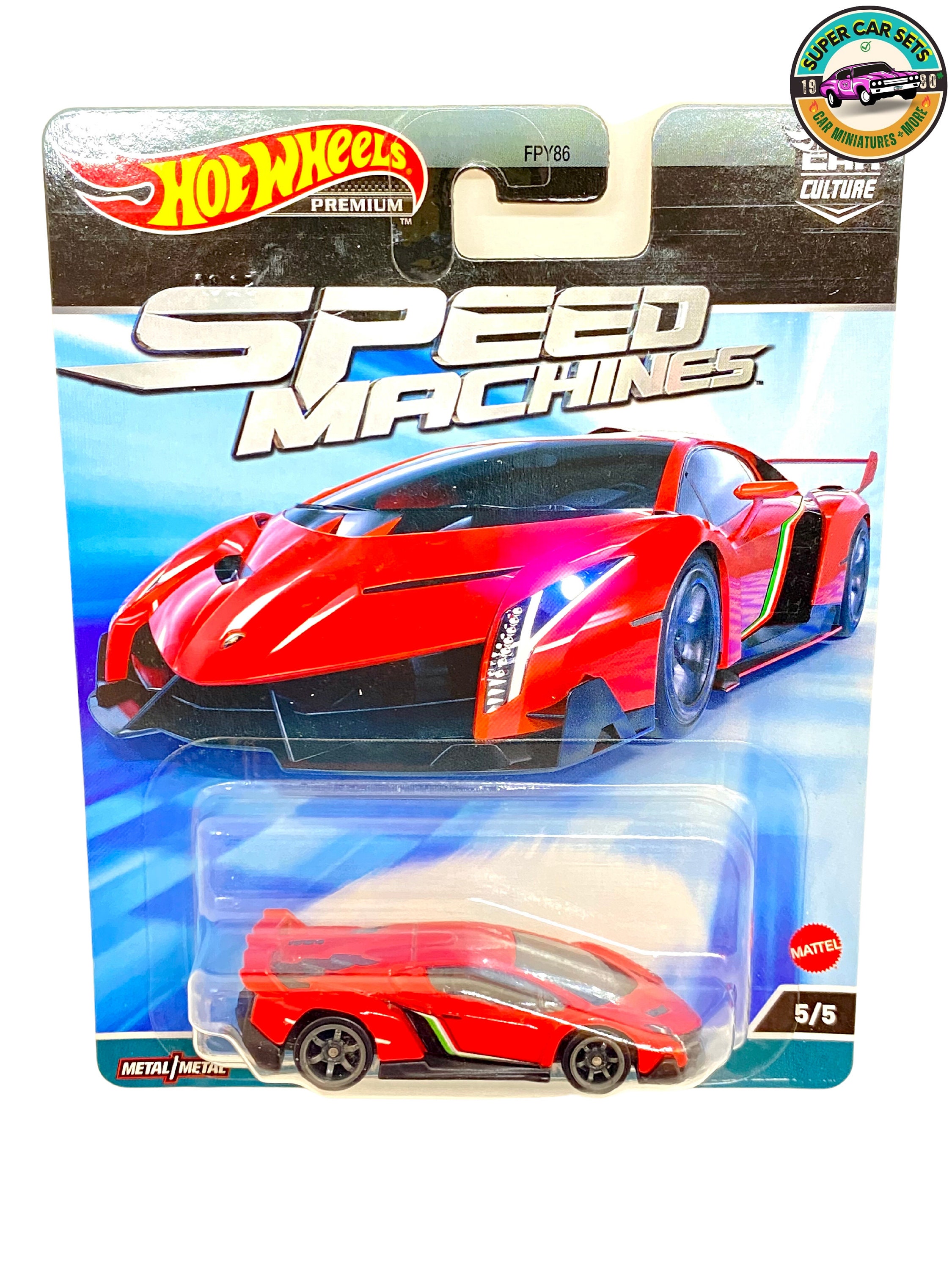 Lamborghini Veneno 5 5 Hot Wheels Premium Car Culture Speed Machines Etsy