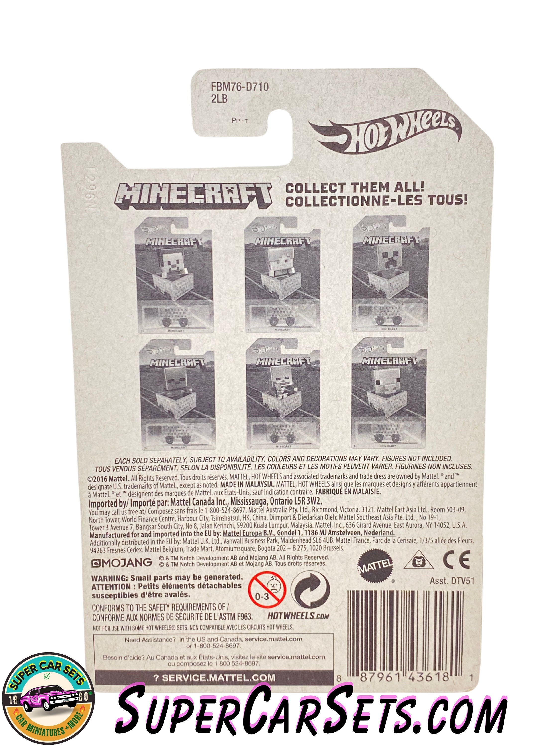 Hot Wheels Minecart Minecraft 24/365 – Veicolo In Pressofusione Scala 1:64, 3,81 Cm