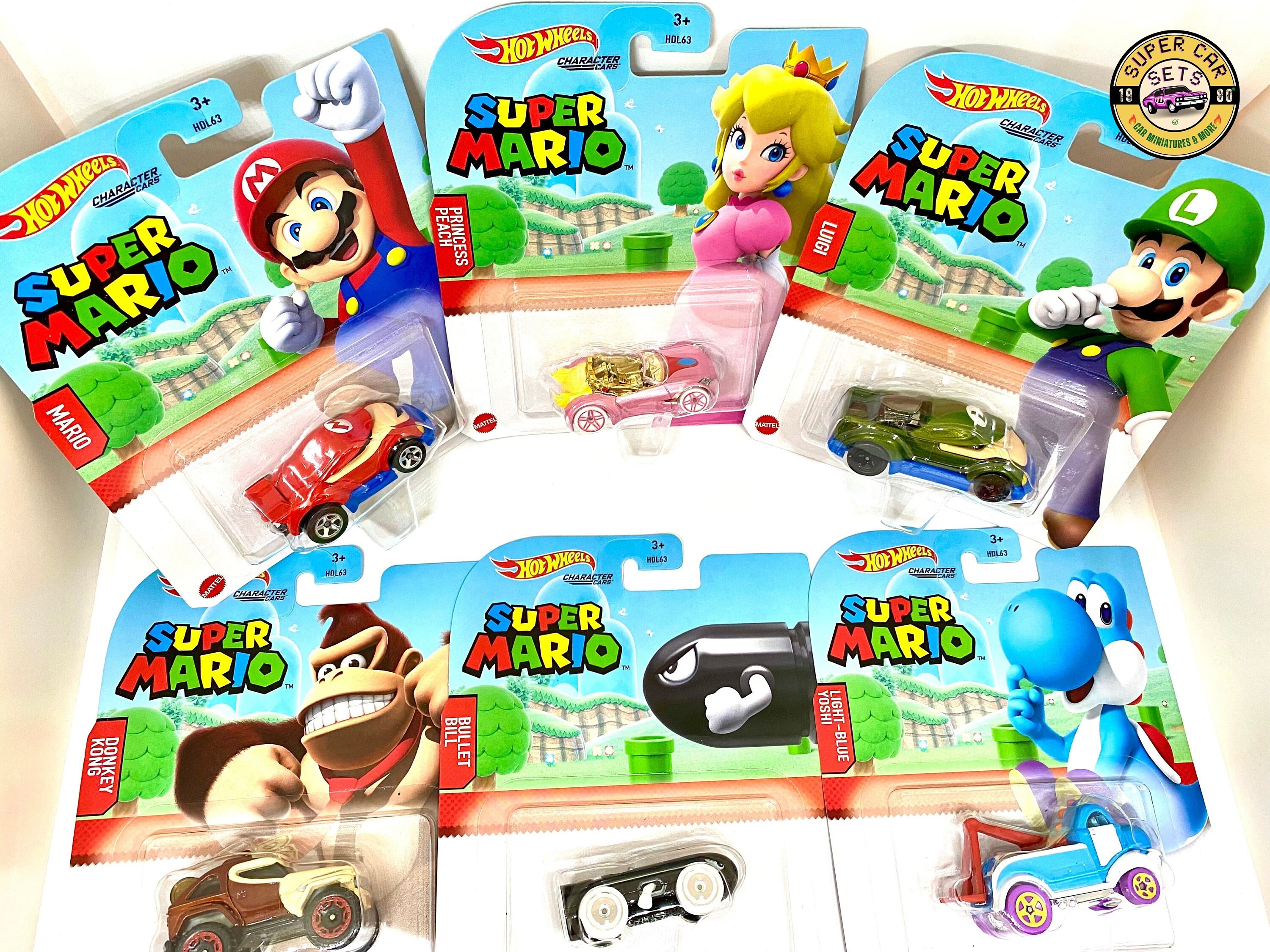 Alle von Super 6 Hot 6 Mario Autos Komplettset Wheels Charakter 6