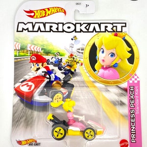 Prinzessin Peach - Standard Kart - Mario Kart Hot Wheels (geknickte Karte)