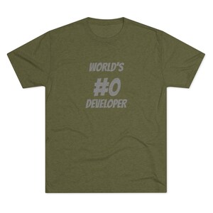 World's #0 Developer - Software Engineer Shirt, Programmer Shirt, Coder Shirt, Developer Gift, Holiday Gift, Comfortable image 9