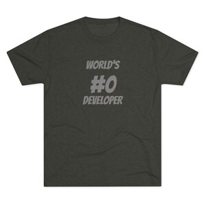 World's #0 Developer - Software Engineer Shirt, Programmer Shirt, Coder Shirt, Developer Gift, Holiday Gift, Comfortable image 8