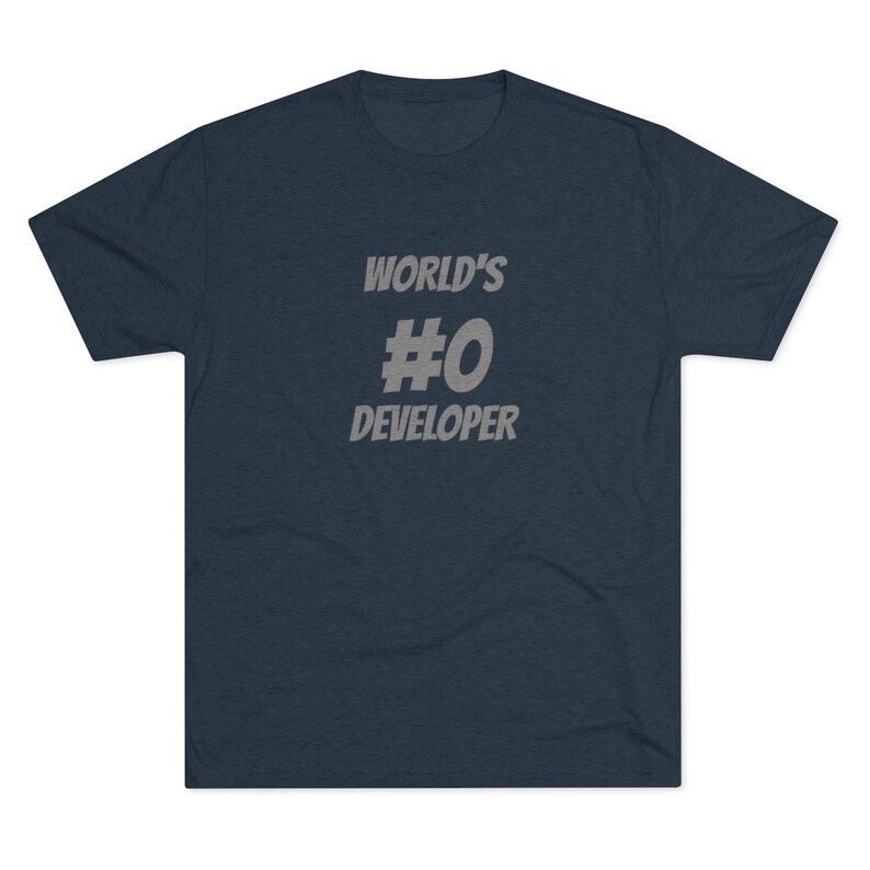 World's #0 Developer - Software Engineer Shirt, Programmer Shirt, Coder Shirt, Developer Gift, Holiday Gift, Comfortable image 1