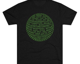 Binary Globe - Chemise d’ingénieur logiciel, chemise de programmeur, chemise de codeur, cadeau de développeur, cadeau de vacances, confortable