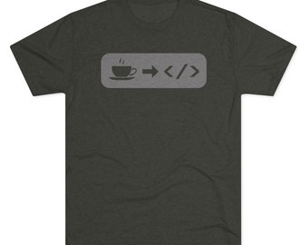 Ich verwandle Kaffee in Code - Programmierer Shirt, Programmierer Shirt, Programmierer Shirt, Programmierer Geschenk, Weihnachtsgeschenk, Bequem