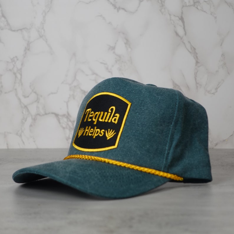 Tequila Helps Vintage Style Snapback Hat Fun Party Hat Etsy