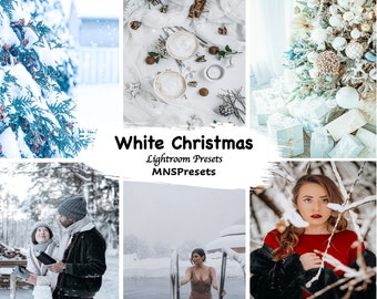 White Christmas Lightroom Presets, Mobile & Desktop (Instant Download), Creamy, Light