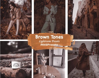 Brown Tone Lightroom Presets: Mobile & Desktop Filters (Instant Download)
