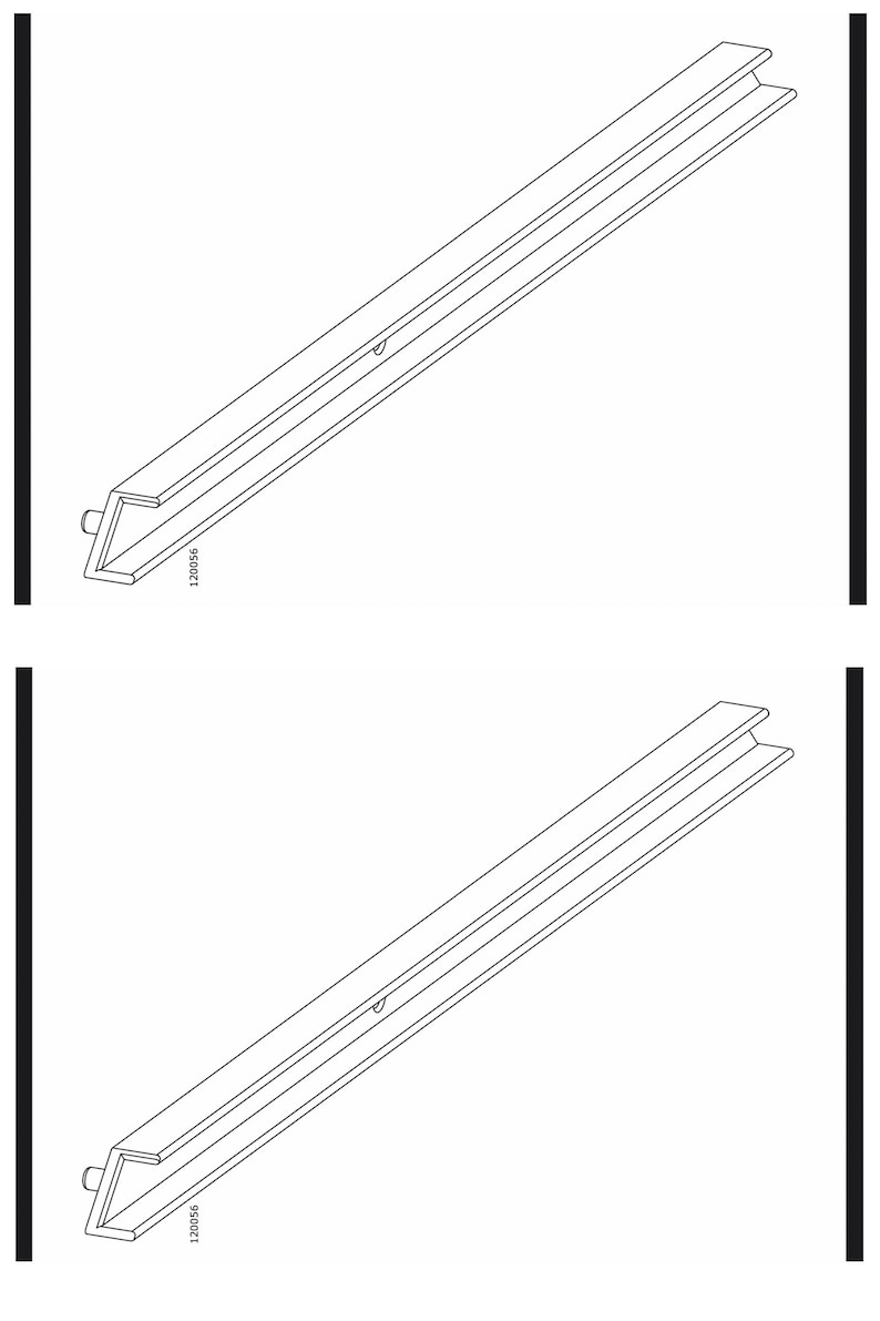 Pair of IKEA 11 Trofast Plastic Track Rail Replacement W/screws 129892