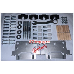 May include: A hardware kit with various components, including screws, bolts, dowels, and metal brackets. The kit includes a wrench and plastic inserts. The text "3-2lenguyen" and "@ebay" are visible.