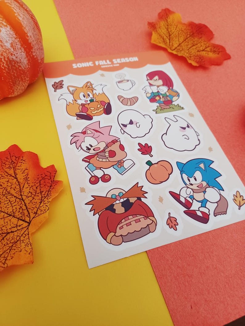 Sonic Fall Season Sticker Sheet - Etsy