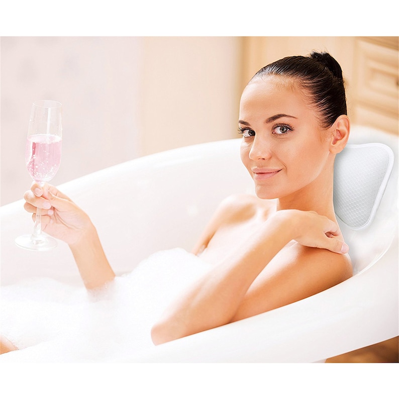 3D Mesh Bath Pillow Spa Pillow Head Rest for Hot Tub Bathtub & 2