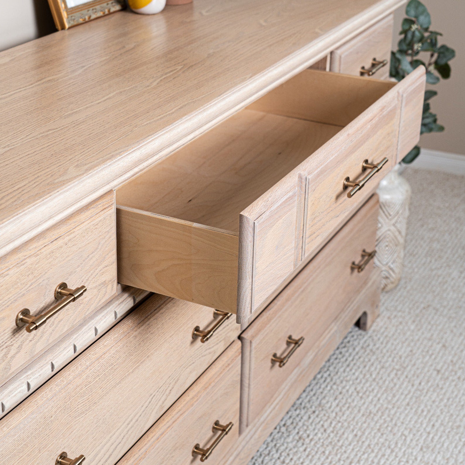Oak Dresser / Raw Wood Dresser / Modern Refinished Dresser Etsy Canada