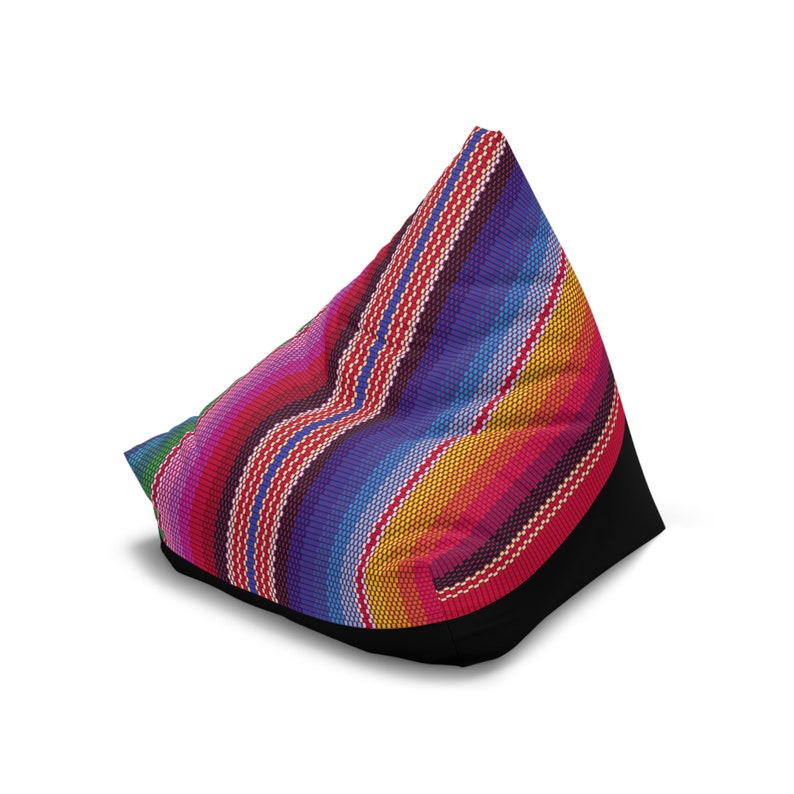 Colorful Striped Bean Bag Chair Cover Colorful Bean Bag Colorful Boho Room Decor Adult Bean Bag, Aztec Colorful College Dorm Room Boho image 8