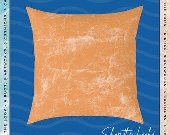 Orange Boho Cushion, Orange Cushion, Sunset Cushion, Gold Home Decor, Home Styling,  Home Decoration, Orange Room Design, Retro Sun Cushion