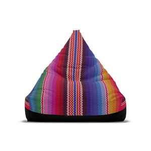 Colorful Striped Bean Bag Chair Cover Colorful Bean Bag Colorful Boho Room Decor Adult Bean Bag, Aztec Colorful College Dorm Room Boho image 4