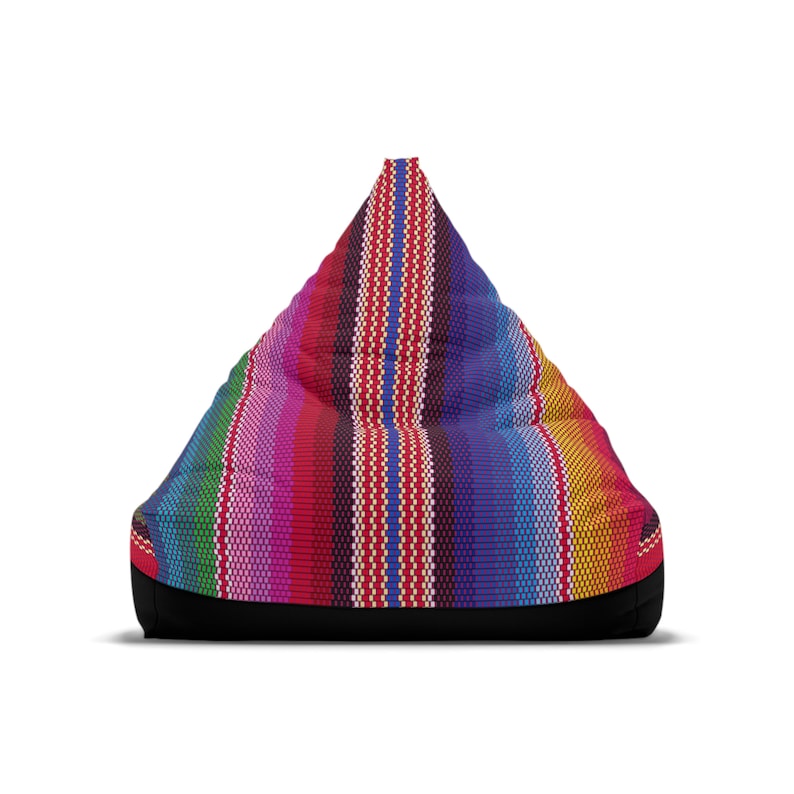 Colorful Striped Bean Bag Chair Cover Colorful Bean Bag Colorful Boho Room Decor Adult Bean Bag, Aztec Colorful College Dorm Room Boho image 4